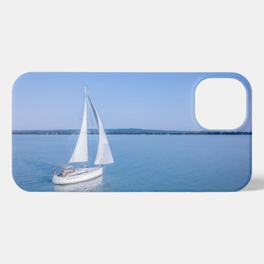 水 | Yacht at Lake Balaton Lake Hungary iPhoneケース (裏面横)
