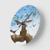 水H20時計 ラウンド壁時計 (傾斜)