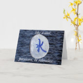 水Notecardか挨拶状 カード (黄色い花)