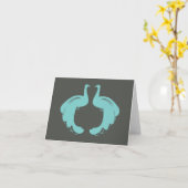 水Notecardの孔雀 カード (黄色い花)