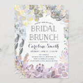 水Succulents |の花嫁のブランチ 招待状 (正面/裏面)