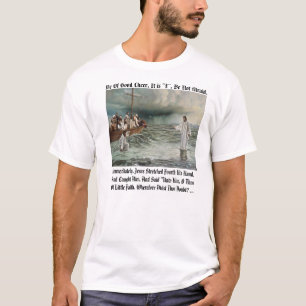 水T/shirtにイエス・キリストの歩く Tシャツ