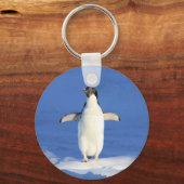 氷おもしろい写真のペンギン キーホルダー (正面)