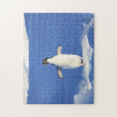 氷おもしろい写真のペンギン ジグソーパズル (縦)