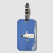 氷おもしろい写真のペンギン ラゲッジタグ (正面縦)