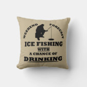 氷おもしろい魚釣りと飲み友達についての引用文 クッション (正面)