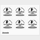 氷おもしろい魚釣りと飲み友達についての引用文 スクエアシール (シート)