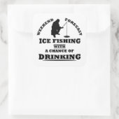 氷おもしろい魚釣りと飲み友達についての引用文 スクエアシール (バッグ)