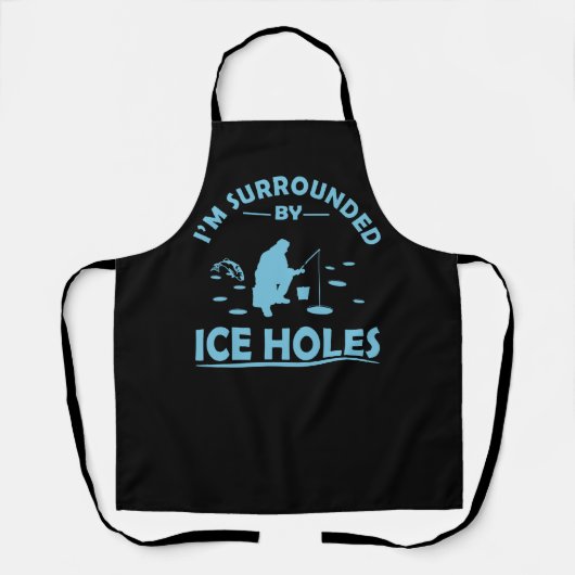 氷おもしろい魚釣り愛好家に関する引用文 エプロン (正面)