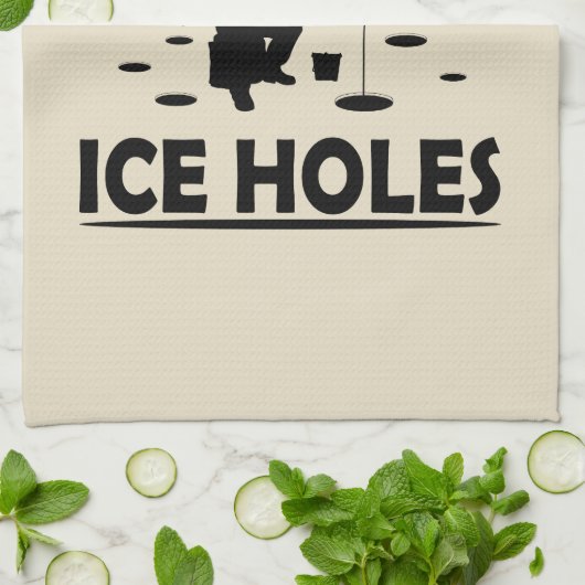 氷おもしろい魚釣り愛好家に関する引用文 キッチンタオル (折り畳み)