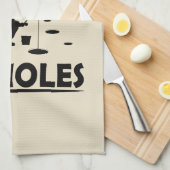 氷おもしろい魚釣り愛好家に関する引用文 キッチンタオル (四つ折り)