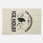 氷おもしろい魚釣り愛好家に関する引用文 キッチンタオル (横)