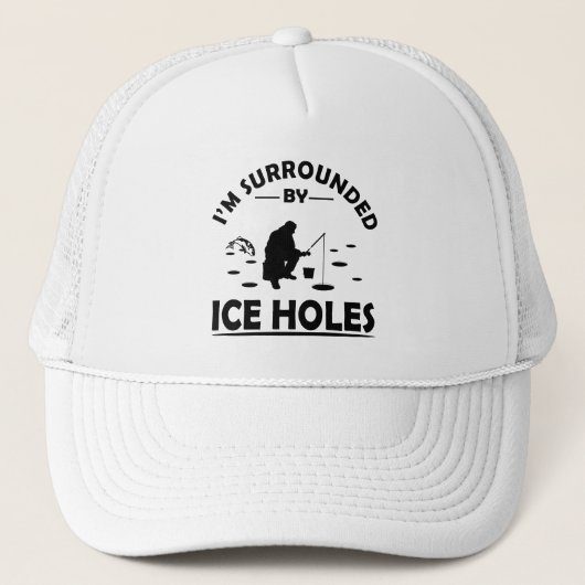 氷おもしろい魚釣り愛好家に関する引用文 キャップ (正面)