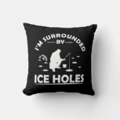 氷おもしろい魚釣り愛好家に関する引用文 クッション (正面)