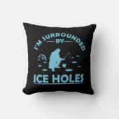 氷おもしろい魚釣り愛好家に関する引用文 クッション (正面)