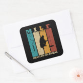 氷おもしろい魚釣り スクエアシール (封筒)