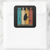 氷おもしろい魚釣り スクエアシール (バッグ)