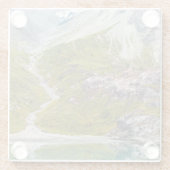 氷および緑 ガラスコースター (裏面)