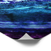 氷かわいらしターコイズ及び紫磁器結晶 ポスター (角)