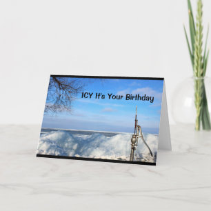 氷ったそれはあなたはポンプでくまれる私が確実のあなたの誕生日です! カード