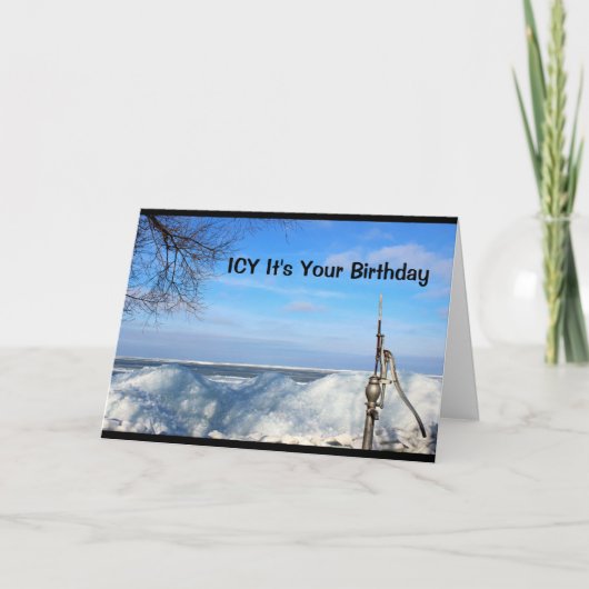 氷ったそれはあなたはポンプでくまれる私が確実のあなたの誕生日です! カード (正面)