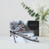 氷ったツリーブランチは感謝していしています ポストカード (スタンド正面)