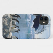 氷ったビーチに立っているペンギンのグループ Case-Mate iPhoneケース (裏面(横))