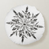 氷った水晶雪片 ラウンドクッション (裏面)