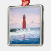 氷った水灯台オーナメント メタルオーナメント (左)