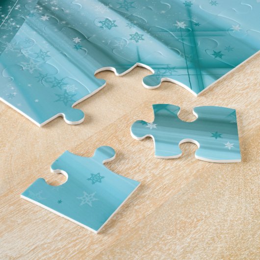 氷った道のRev.でスノーモービルで行くこと ジグソーパズル (側面)