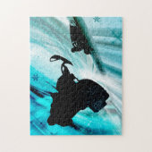 氷った道のRev.でスノーモービルで行くこと ジグソーパズル (縦)