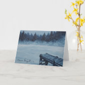 氷った霧の挨拶状 カード (黄色い花)
