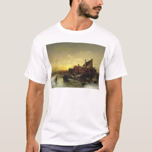 氷で遊んでいる子供 Tシャツ