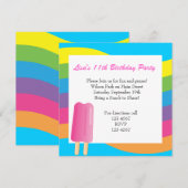 氷とポップ・アートの虹 招待状 (正面/裏面)