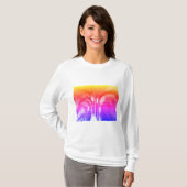 氷と冬の太陽のアートファッション Tシャツ (正面フル)