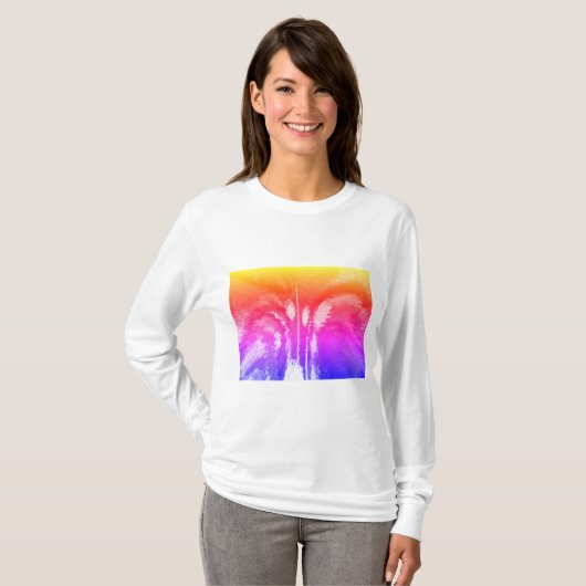 氷と冬の太陽のアートファッション Tシャツ (正面フル)