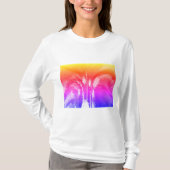 氷と冬の太陽のアートファッション Tシャツ (正面)