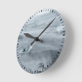 氷と水が氷山のビーチに ラウンド壁時計 (傾斜)