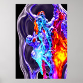 氷と火の踊り | AIアートポスター ポスター (正面)