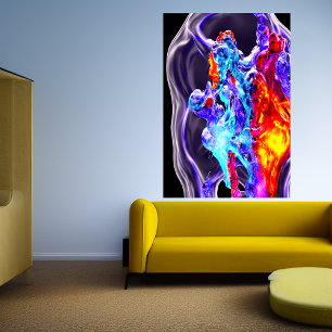 氷と火の踊り   AIアートポスター ポスター