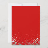 氷と炎のウェディング招待状 | 赤い銀のバラ 招待状 (裏面)