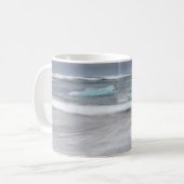 氷と荒波の風景、アイスランド コーヒーマグカップ (正面左)