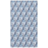 氷と雪のテクスチャ付き青いクリスマスパターン テーブルクロス (正面)