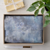 氷と雪のテクスチャ付き青いクリスマスパターン 薄葉紙 (ギフト)