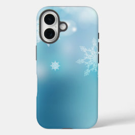 氷と雪テクスチャ iPhone 16ケース