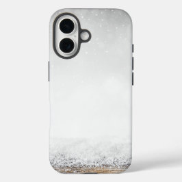 氷と雪テクスチャ iPhone 16ケース