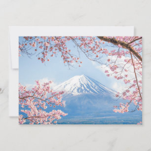 氷と雪 さくらんぼの花々富士山ジャパン サンキューカード