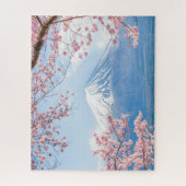 氷と雪 |さくらんぼの花々富士山ジャパン ジグソーパズル (縦)