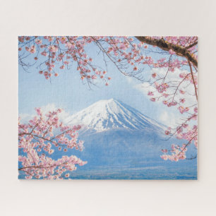 氷と雪 さくらんぼの花々富士山ジャパン ジグソーパズル