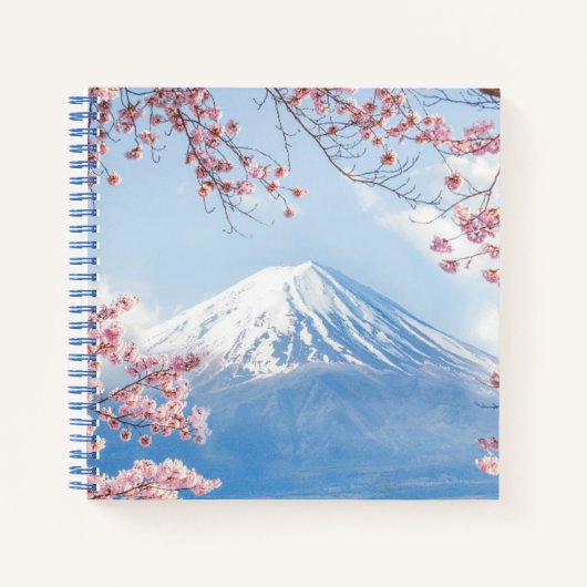 氷と雪 |さくらんぼの花々富士山ジャパン ノートブック (正面)